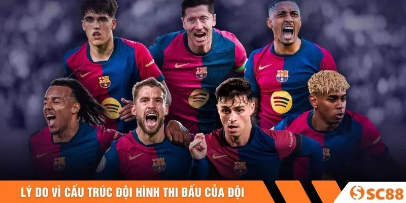 Lý do vì cấu trúc đội hình thi đấu của đội